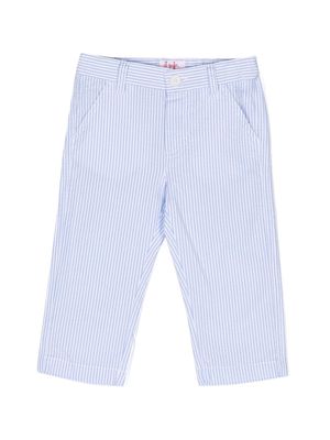 Il Gufo candy-stripe-pattern chino trousers - Blue