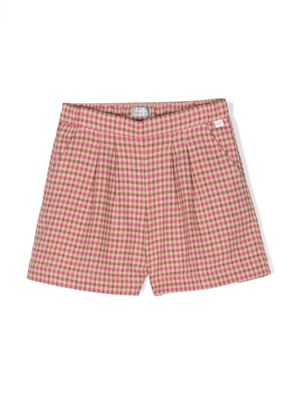 Il Gufo check-pattern smart shorts - Neutrals