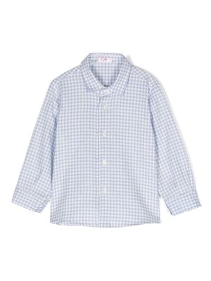Il Gufo check-print cotton shirt - Blue