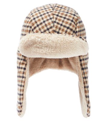 Il Gufo Checked cotton-blend hat