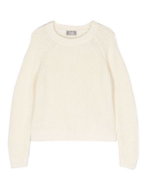 Il Gufo chunky-knit cotton jumper - White