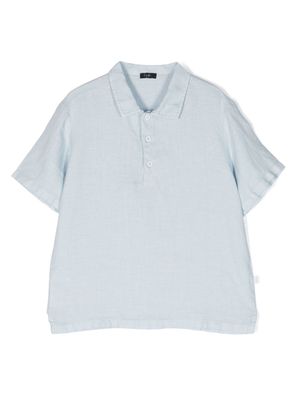 Il Gufo classic-collar linen shirt - Blue
