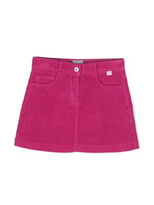 Il Gufo corduroy cotton A-line miniskirt - Pink