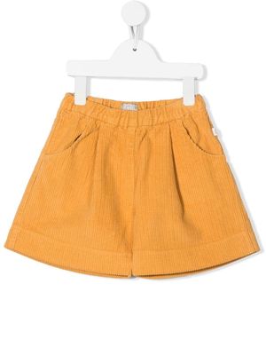 Il Gufo corduroy elasticated-waistband shorts - Yellow