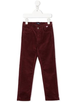 Il Gufo corduroy straight-leg trousers - Red