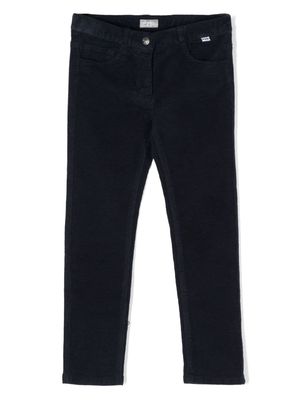 Il Gufo corduroy tapered trousers - Blue