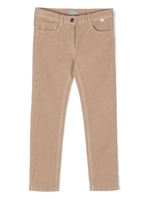 Il Gufo corduroy tapered trousers - Neutrals