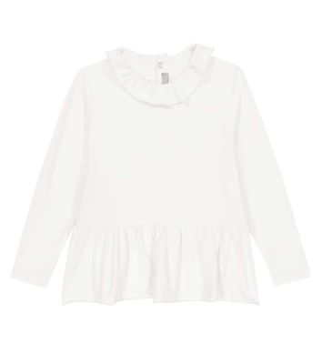 Il Gufo Cotton-blend peplum top