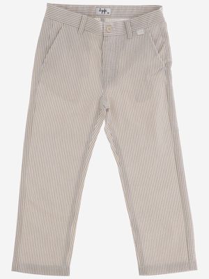 Il Gufo Cotton Pants With Striped Pattern