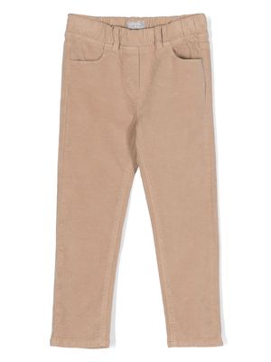 Il Gufo cotton velvet skinny trousers - Neutrals