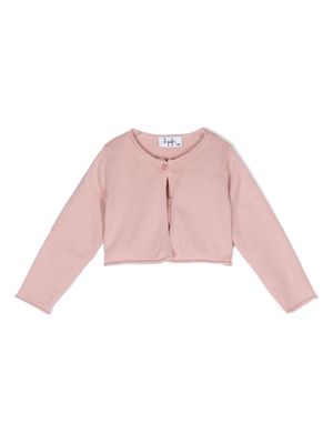 Il Gufo cropped cotton cardigan - Pink
