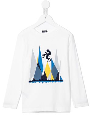 Il Gufo cycle graphic print T-shirt - White