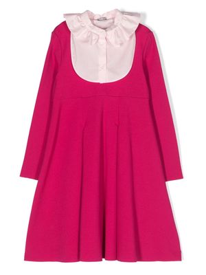Il Gufo detachable-collar longsleeved dress - Pink