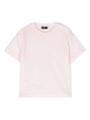 Il Gufo dog-embroidered cotton T-shirt - Pink
