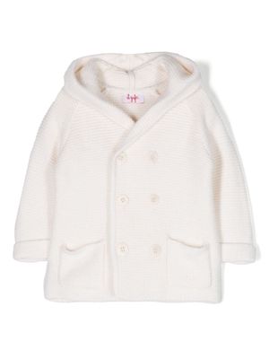 Il Gufo double-breasted hooded coat - Neutrals