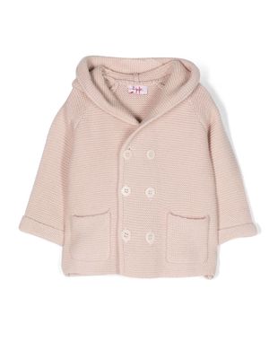 Il Gufo double-breasted hooded coat - Pink