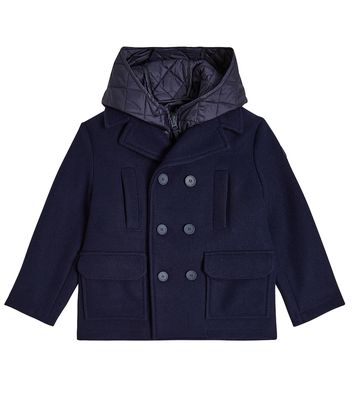 Il Gufo Double-breasted hooded coat
