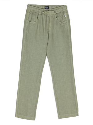 Il Gufo drawstring lightweight trousers - Green