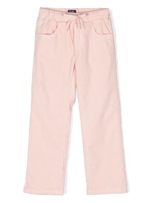 Il Gufo drawstring-waist corduroy trousers - Pink