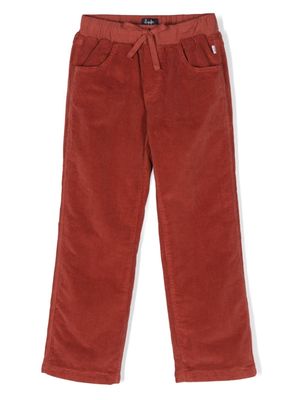 Il Gufo drawstring-waist corduroy trousers - Red