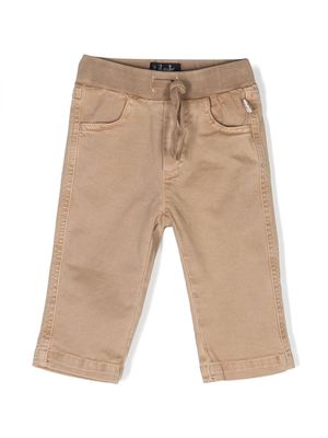 Il Gufo drawstring-waist cotton trousers - Neutrals