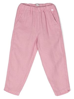 Il Gufo elasticated-waist straight trousers - Pink