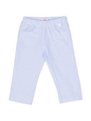 Il Gufo elasticated-waist striped trousers - Blue