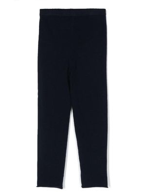 Il Gufo elasticated-waist virgin wool leggings - Blue