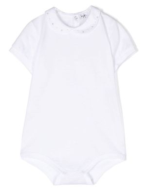 Il Gufo embroidered-dots cotton bodysuit - White