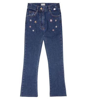 Il Gufo Embroidered flared jeans