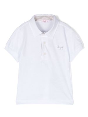 Il Gufo embroidered-logo cotton polo shirt - White