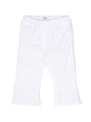 Il Gufo flared cotton trousers - White