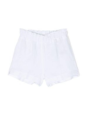 Il Gufo flared elasticated-waistband shorts - White