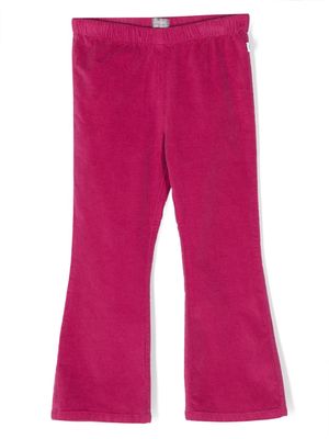 Il Gufo flared velvet trousers - Pink