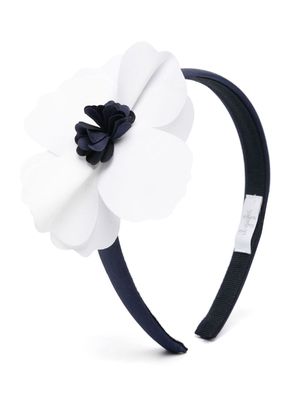 Il Gufo floral-appliqué hairband - Blue