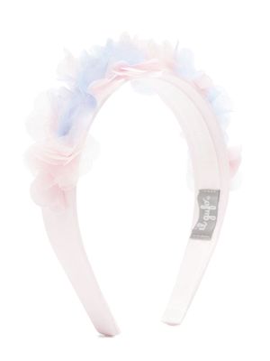 Il Gufo floral-appliqué hairband - Pink