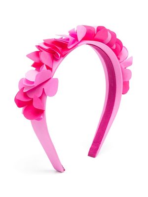 Il Gufo floral-appliqué slip-on headband - Pink