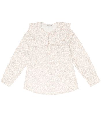 Il Gufo Floral cotton blouse