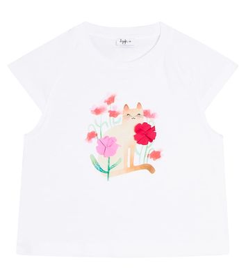 Il Gufo Floral cotton jersey T-shirt