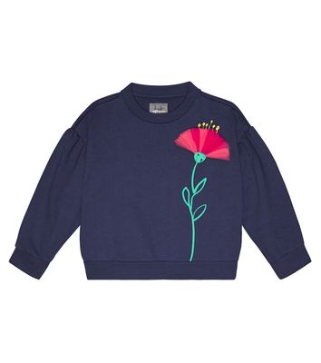 Il Gufo Floral cotton sweatshirt