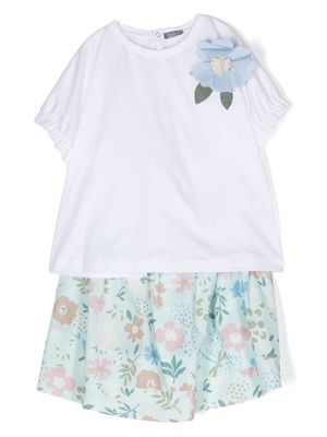 Il Gufo floral skirt set - White