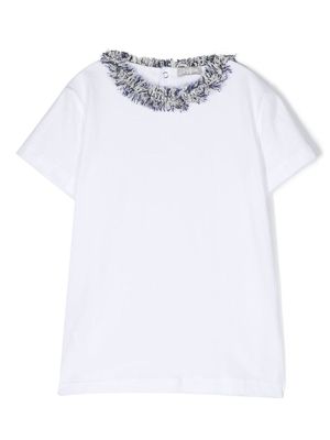Il Gufo frayed-detailed T-shirt - White