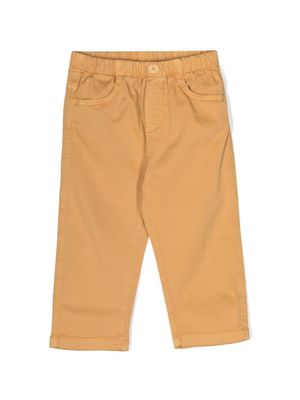 Il Gufo gabardine straight-leg trousers - Orange