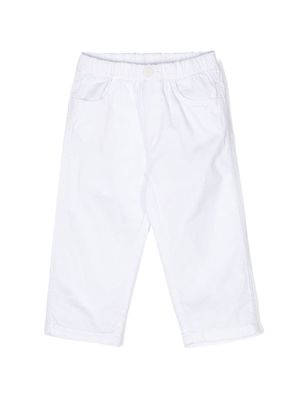 Il Gufo gabardine straight-leg trousers - White