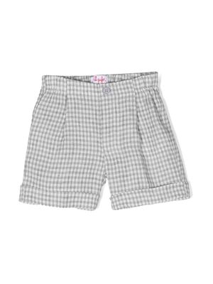 Il Gufo gingham-check print shorts - Grey