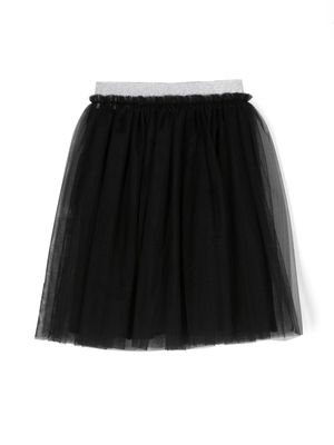 Il Gufo glitter-waistband tulle skirt - Black