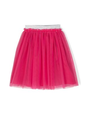 Il Gufo glitter-waistband tulle skirt - Pink