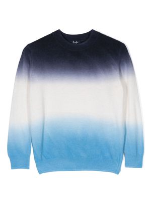 Il Gufo gradient-effect virgin wool jumper - Blue