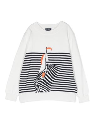 Il Gufo graphic-print cotton sweatshirt - White