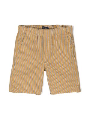 Il Gufo halo-stripe cotton shorts - Yellow
